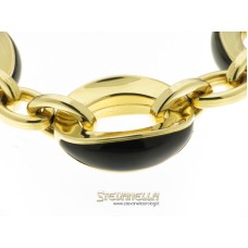 CHIMENTO bracciale Luna in oro giallo 18kt onice e diamante referenza 82144516 